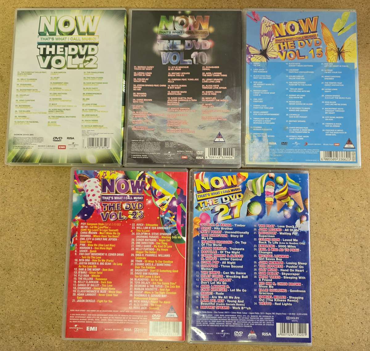 5 NOW THATS WHAT I CALL MUSIC DVD'S- ALL TO HIGHEST BIDDER