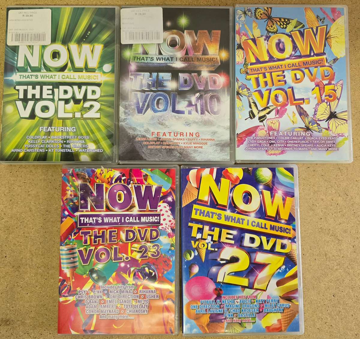 5 NOW THATS WHAT I CALL MUSIC DVD'S- ALL TO HIGHEST BIDDER