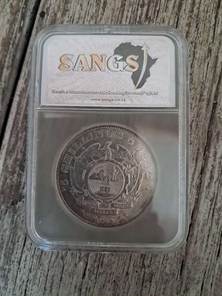1892 5 Shillings. ZAR beauty, Sangs AU55.