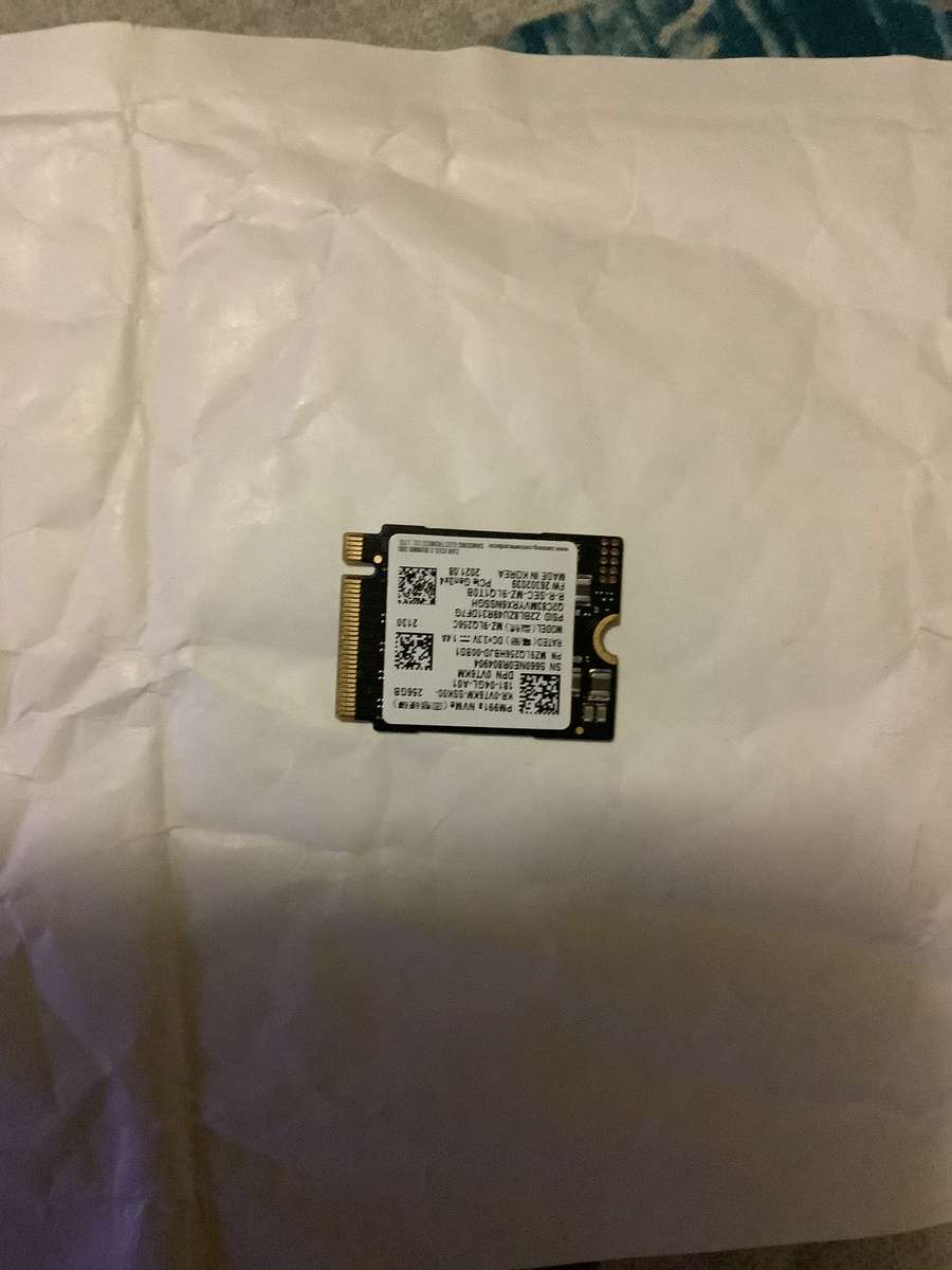 Samsung 256gb PCIe NVMe 30mm