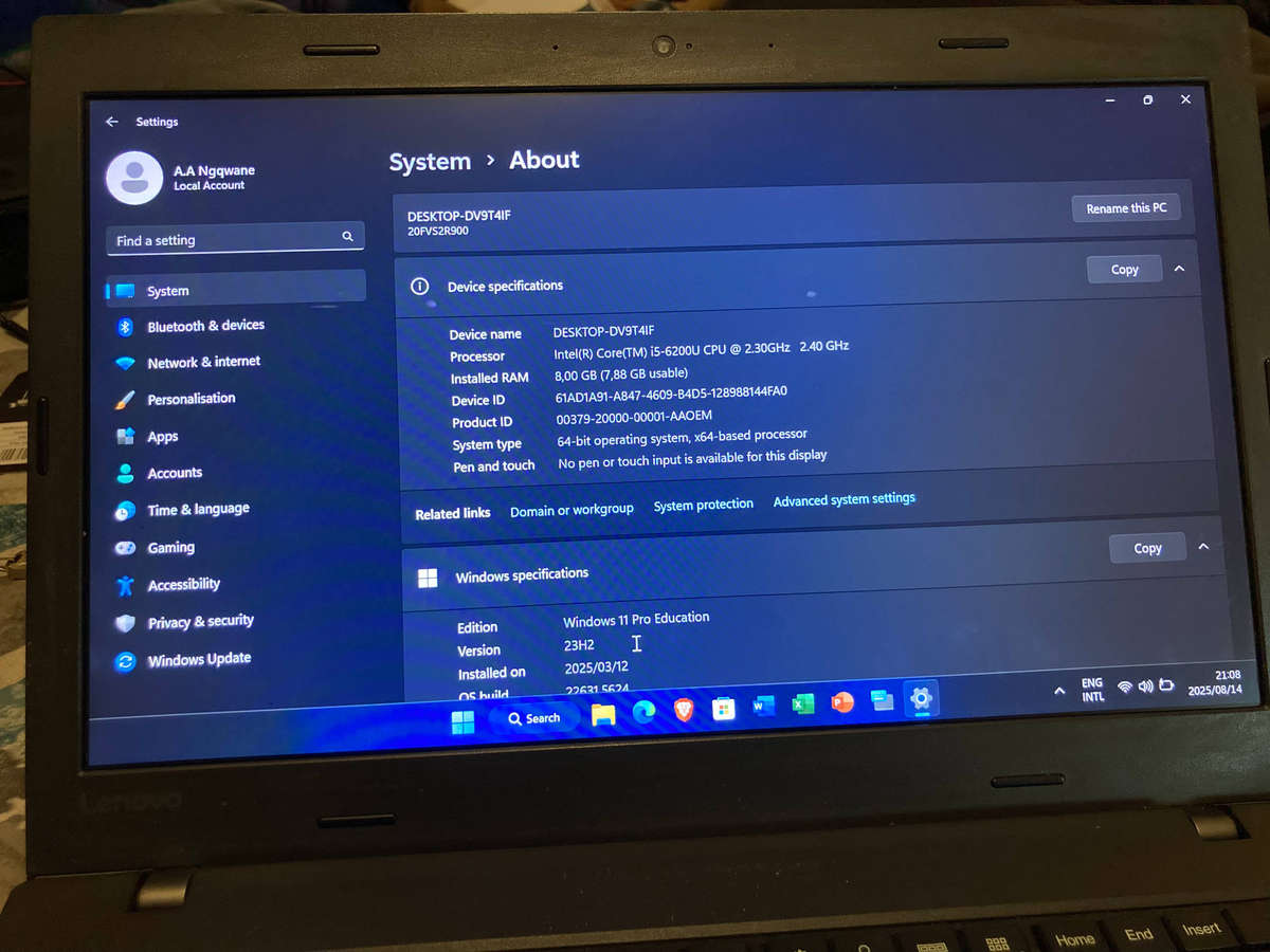 Lenovo ThinkPad L460 Laptop  i5, 8GB RAM, 500GB SSD + Free Laptop Bag