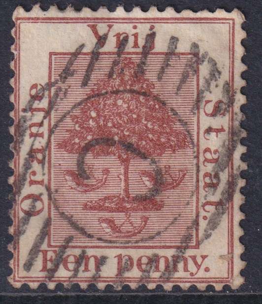 ORANGE FREE STATE no.  "C"  11-bar alphabetical canceller for BUSHMANSKOP