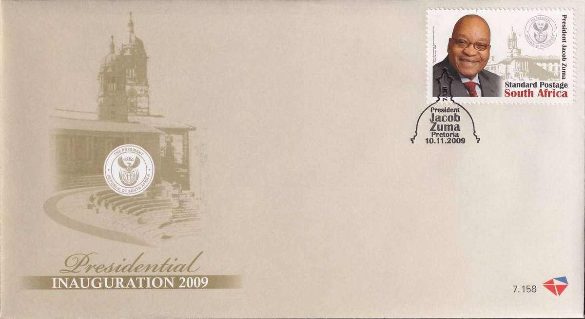 RSA 2009 President Jacob Zuma FDC 7.158