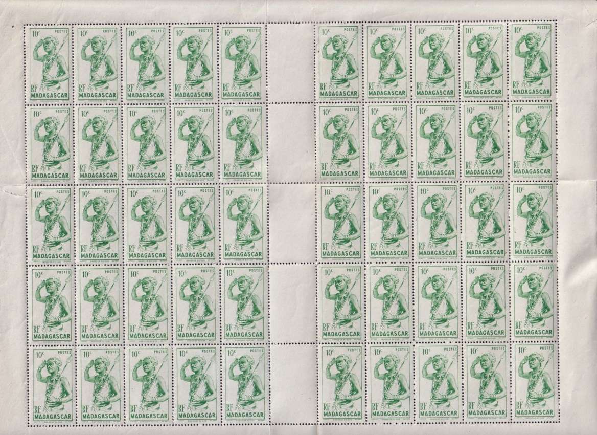 FRENCH MADAGASCAR and SOMALILAND large blocks of various values