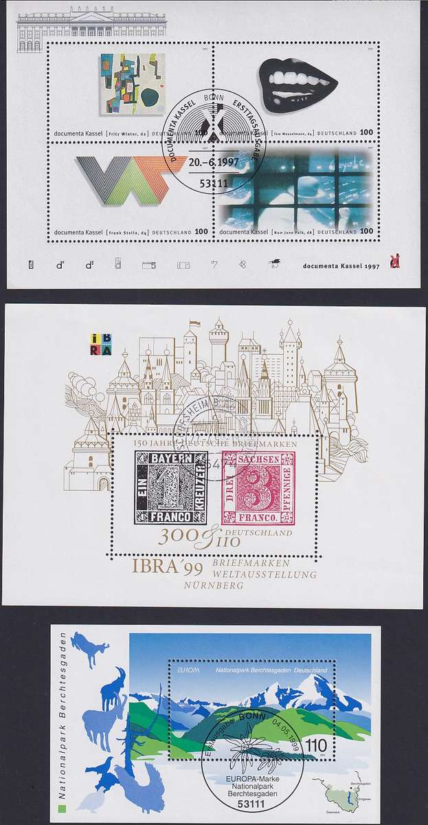 GERMANY -  1997-1999 minisheets (3)