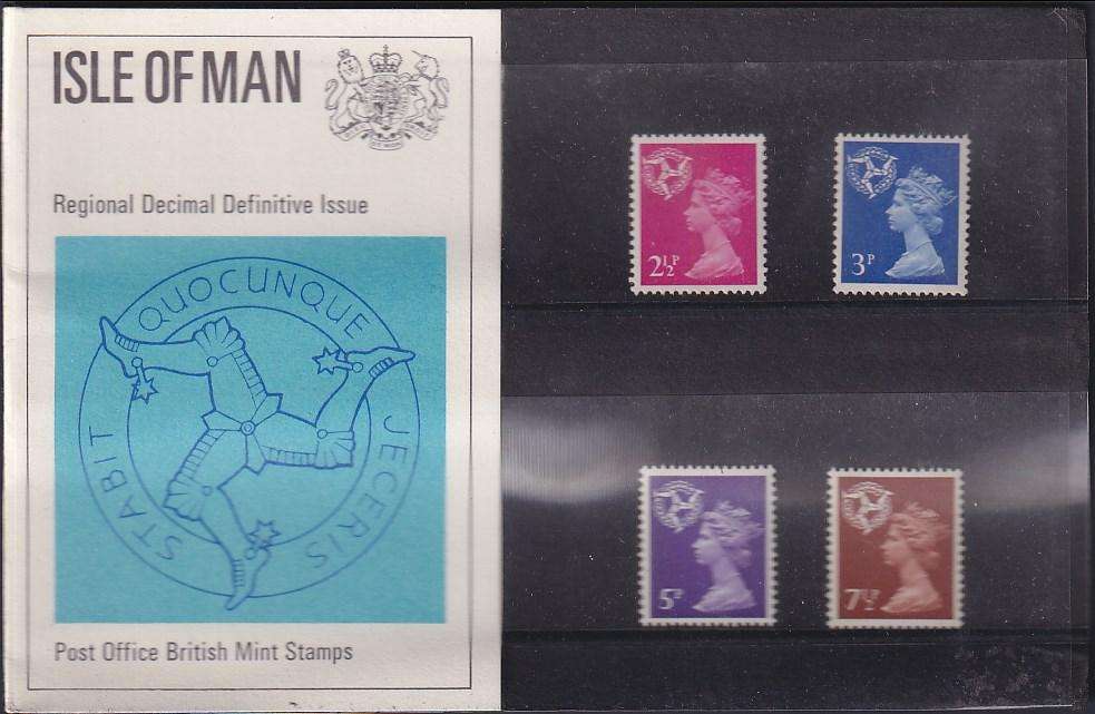 GB Isle of Man 1971 Regional Decimal Definitive Issue presentation pack no. 30
