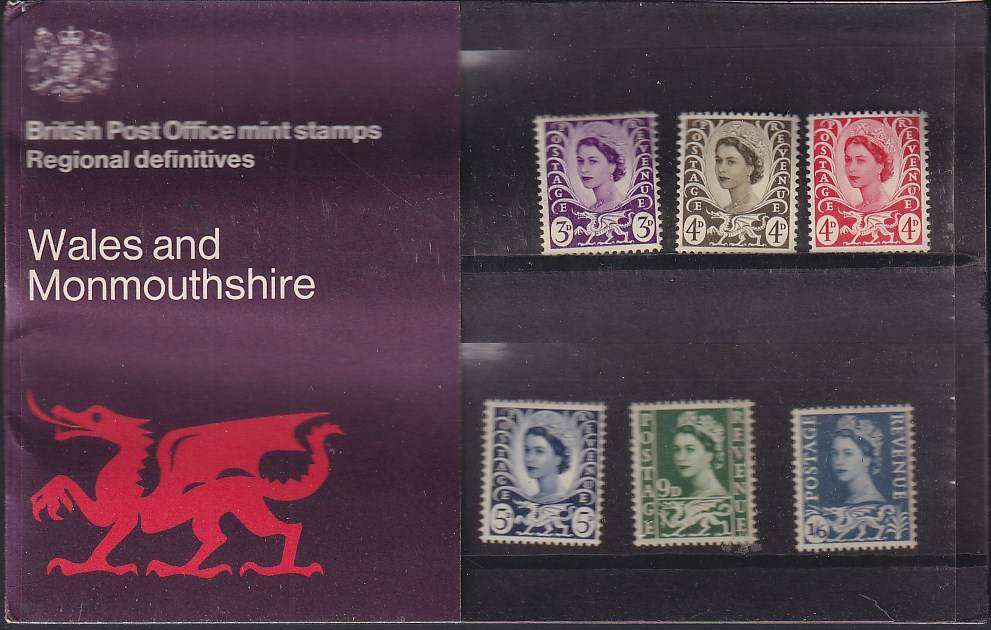 GB Wales and Monmouthshire 1970 Regional Definitive Issue presentation pack no. 24
