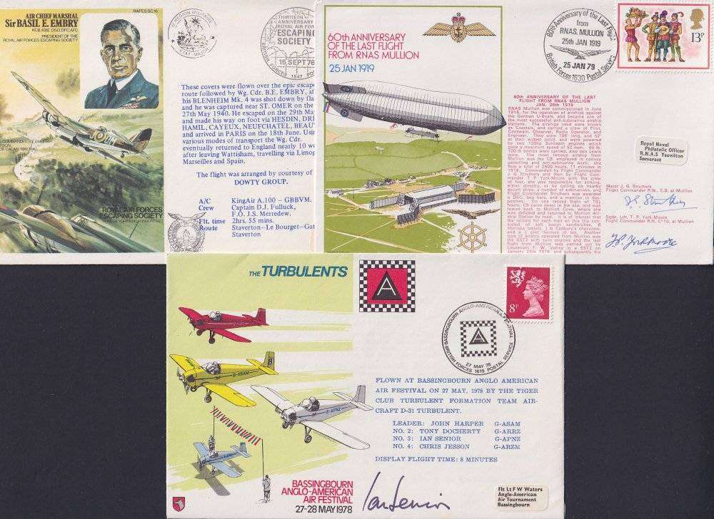 GB 1976-79 commemorative aviation covers (3 covers)