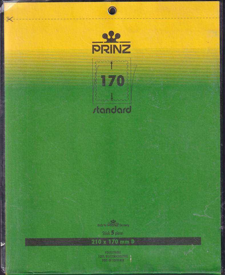 PRINZ mounts for sheets 210mm x 170mm, these large mounts are very expensive (black, 4 sheets)