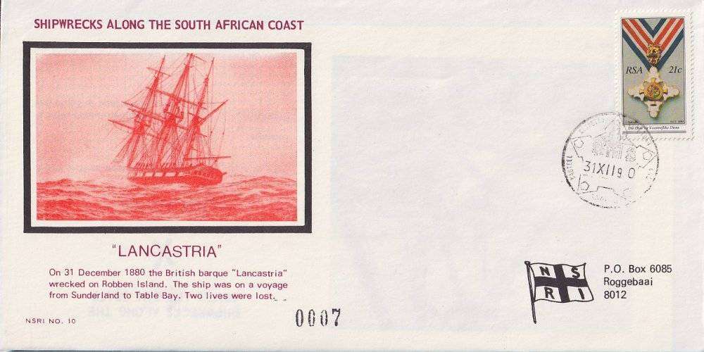 SOUTH AFRICA series of 10 covers commemorating Shipwrecks along the South African Coast