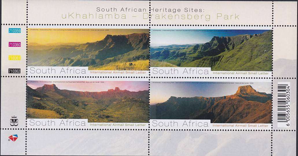 RSA 2008 South African Heritage Sites sheetlet (MNH cat R220)