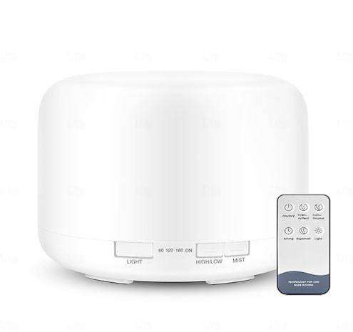 LED 500ML Aroma Diffuser Atomizer Air Humidifier With Remote And Adaptor - Second hand Used