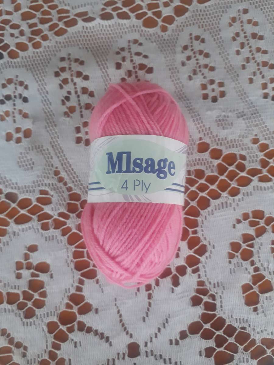 KNITTING WOOL/YARN - MISAGE 4 PLY 25G - PINK - NEW