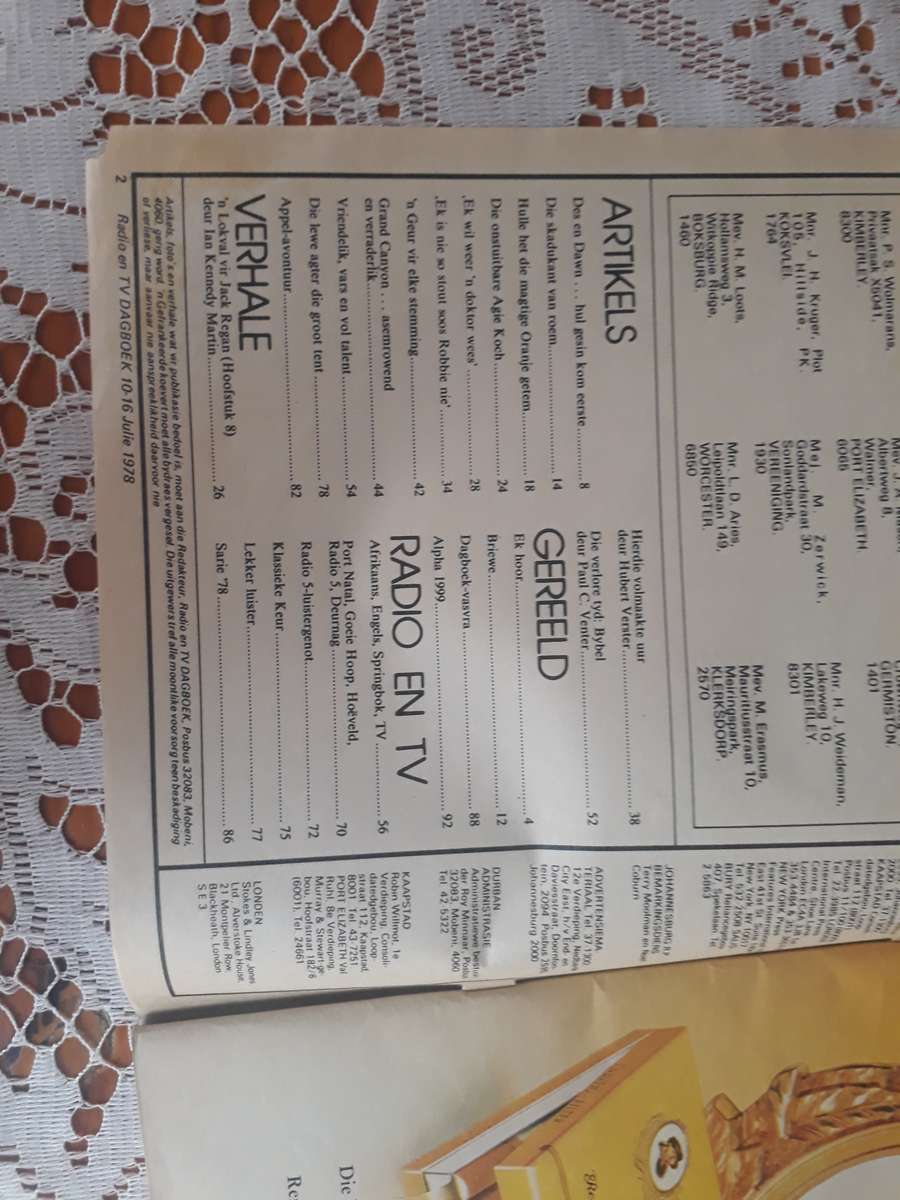 RADIO EN TV DAGBOEK - 10 - 16 JULIE 1978 - MAGAZINE