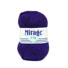 KNITTING WOOL/YARN - ELLE MIRAGE 4 PLY 25G - PURPLE COL 060 - NEW