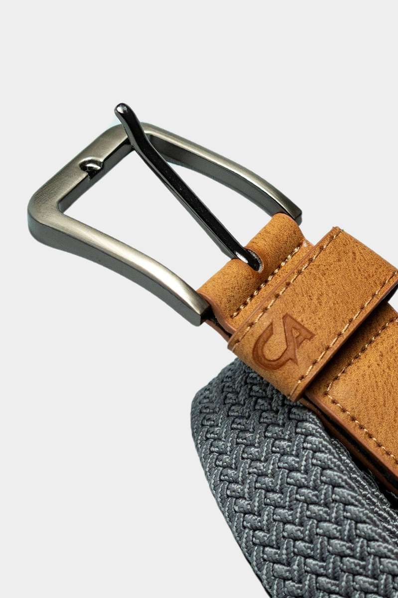 Custom Apparel Grey Braided Golf Belt