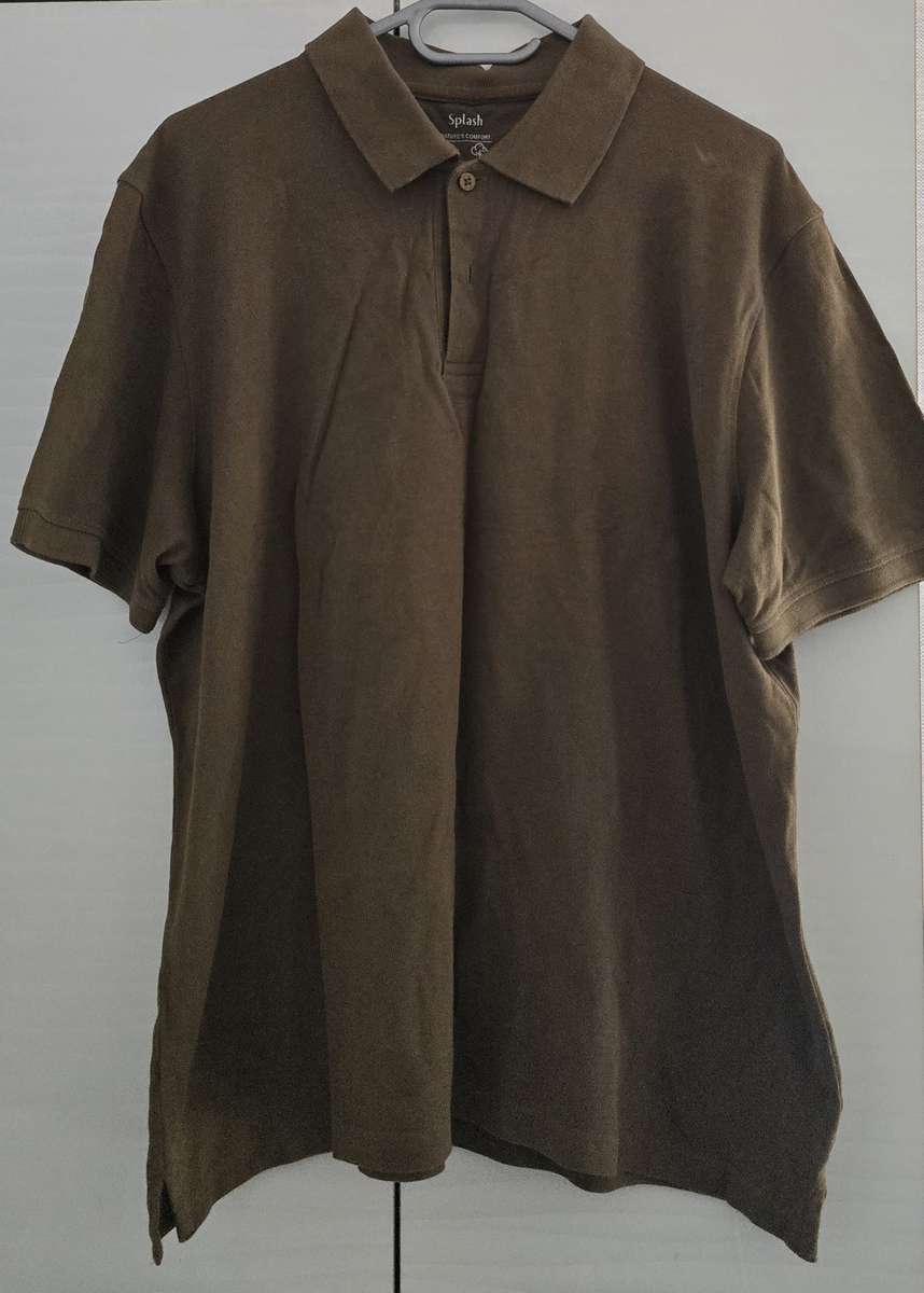 Splash DUBAI Mens Dark Khaki Polo / Golfer - Size XL