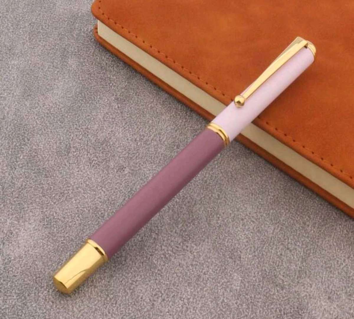 2-Tone Matte Purple Metal Fountain Pen