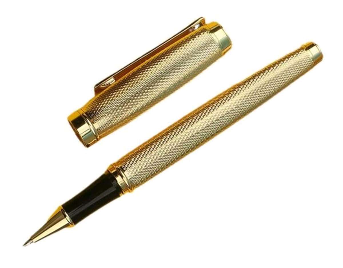 Rich Gold Sheikh RollerBall Pen with 6 Black refills