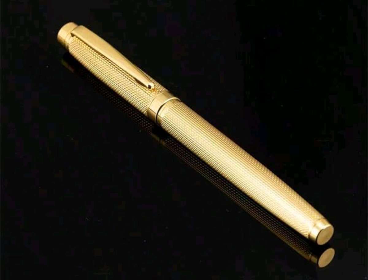 Rich Gold Sheikh RollerBall Pen with 6 Black refills