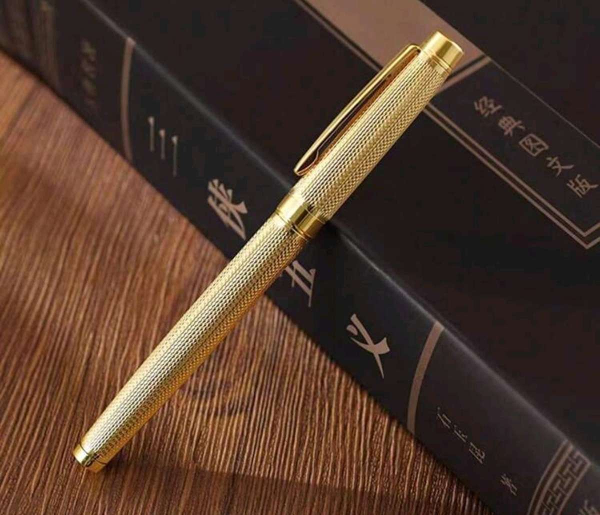 Rich Gold Sheikh RollerBall Pen with 6 Black refills