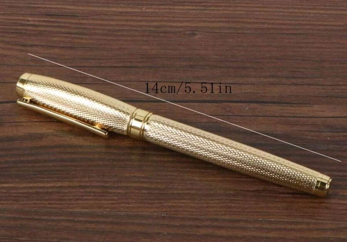 Rich Gold Sheikh RollerBall Pen with 6 Black refills