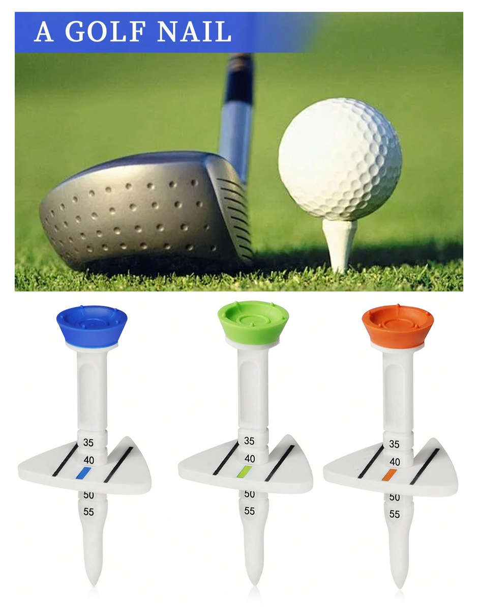 Adjustable Double Layer Golf Tee & Ball Marker (Orange)