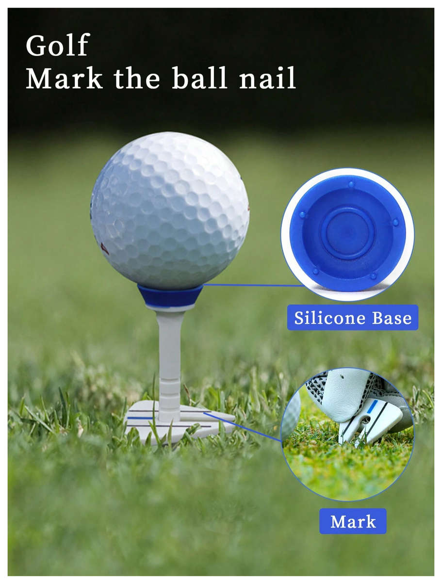 Adjustable Double Layer Golf Tee & Ball Marker (Orange)