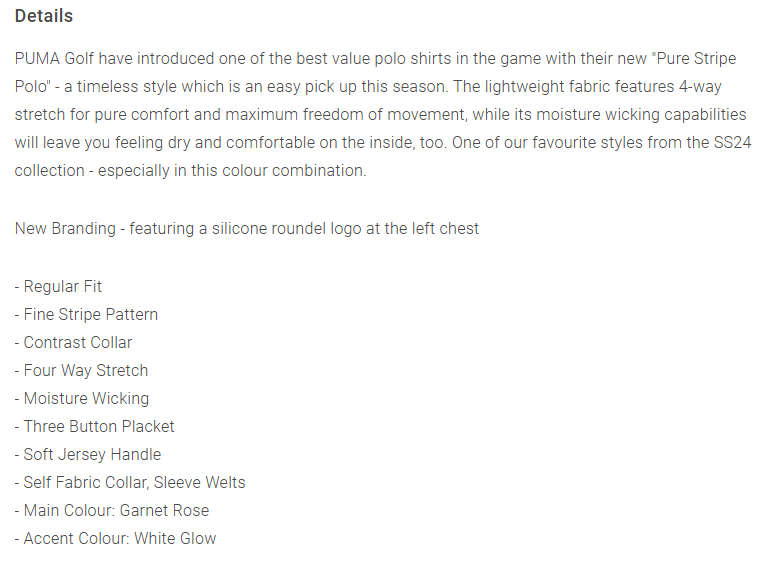 Puma Pure Stripe Golf Polo