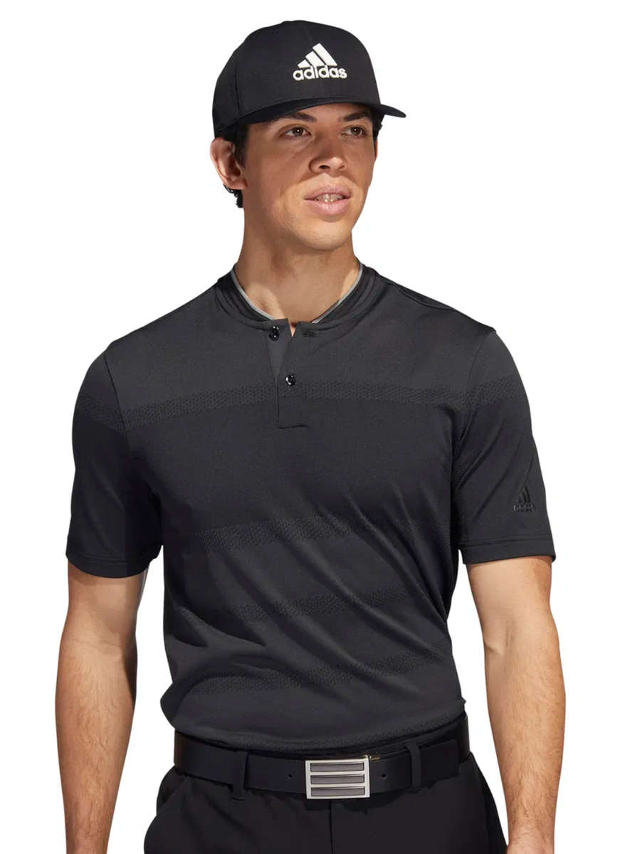 GOLF - Adidas Statement Seamless Primeknit Polo (Black)
