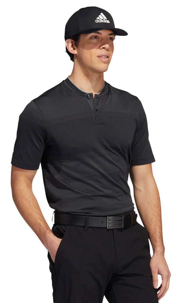 GOLF - Adidas Statement Seamless Primeknit Polo (Black)