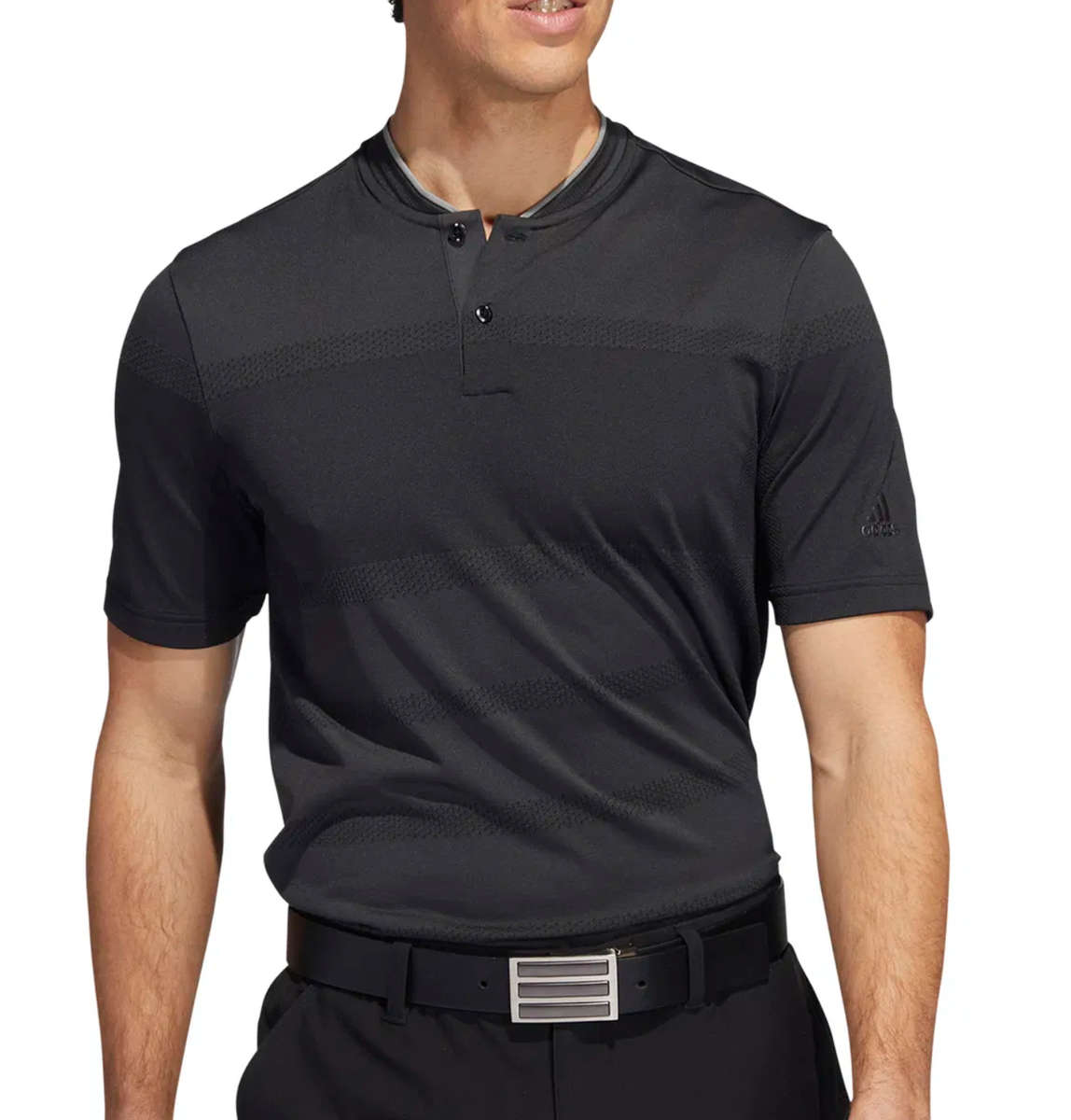 GOLF - Adidas Statement Seamless Primeknit Polo (Black)