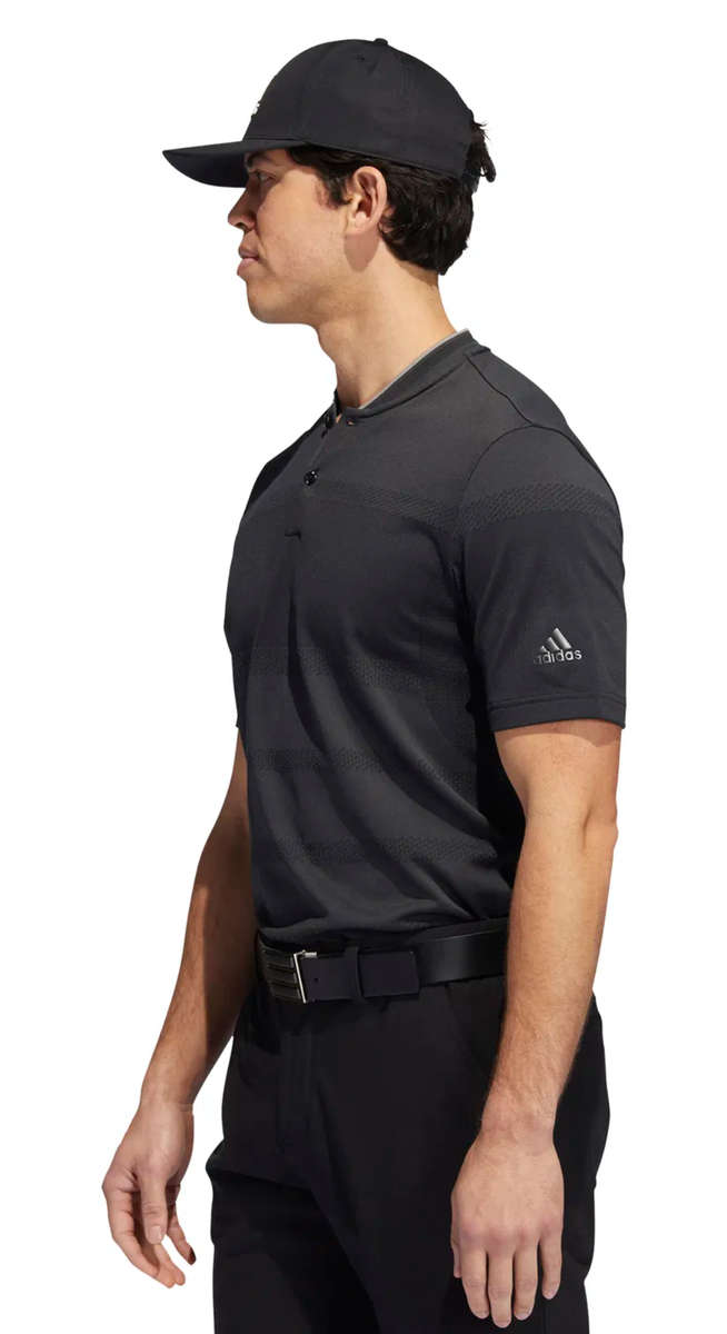 GOLF - Adidas Statement Seamless Primeknit Polo (Black)