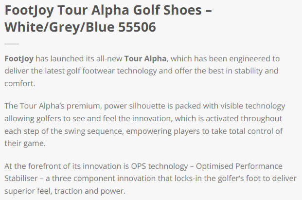 FootJoy Tour Alpha Golf Shoes