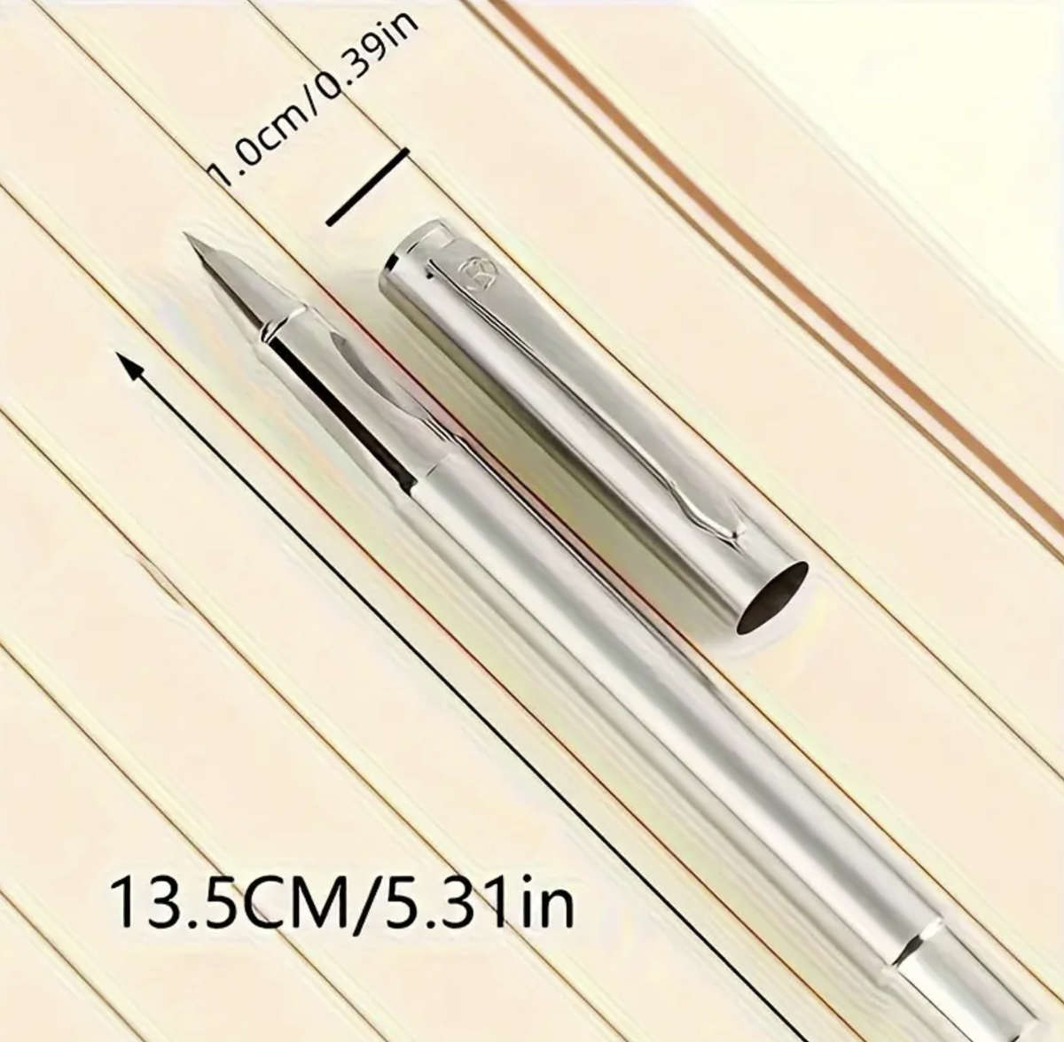 Elegant Silver Fountain Pen