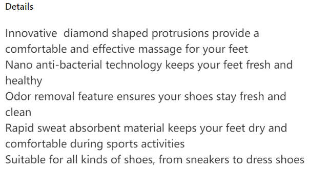 5D Memory Foam Orthopedic Sports Insoles (UNISEX) Size 43 - 44 ***CAN BE CUT TO SIZE***