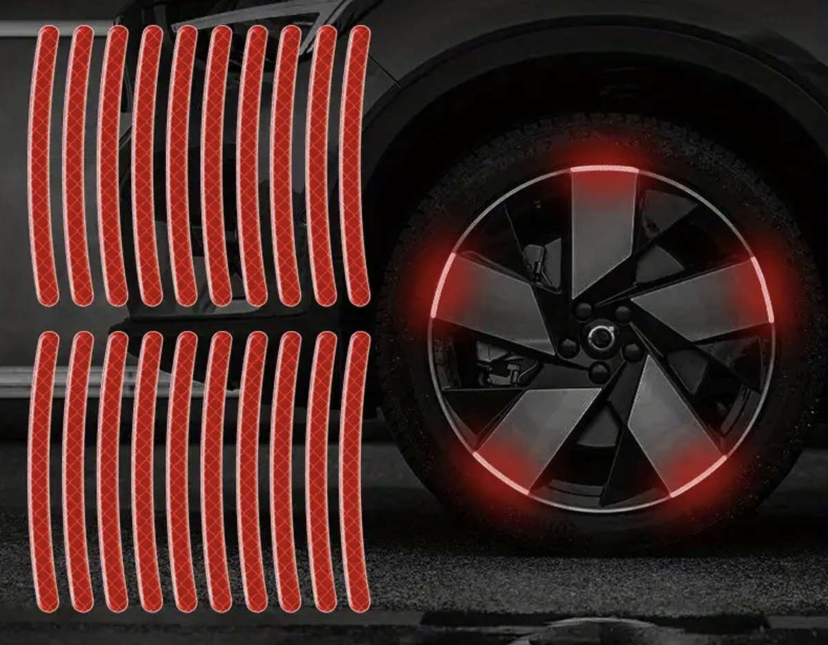 20pcs Reflective Wheel Stickers (White)