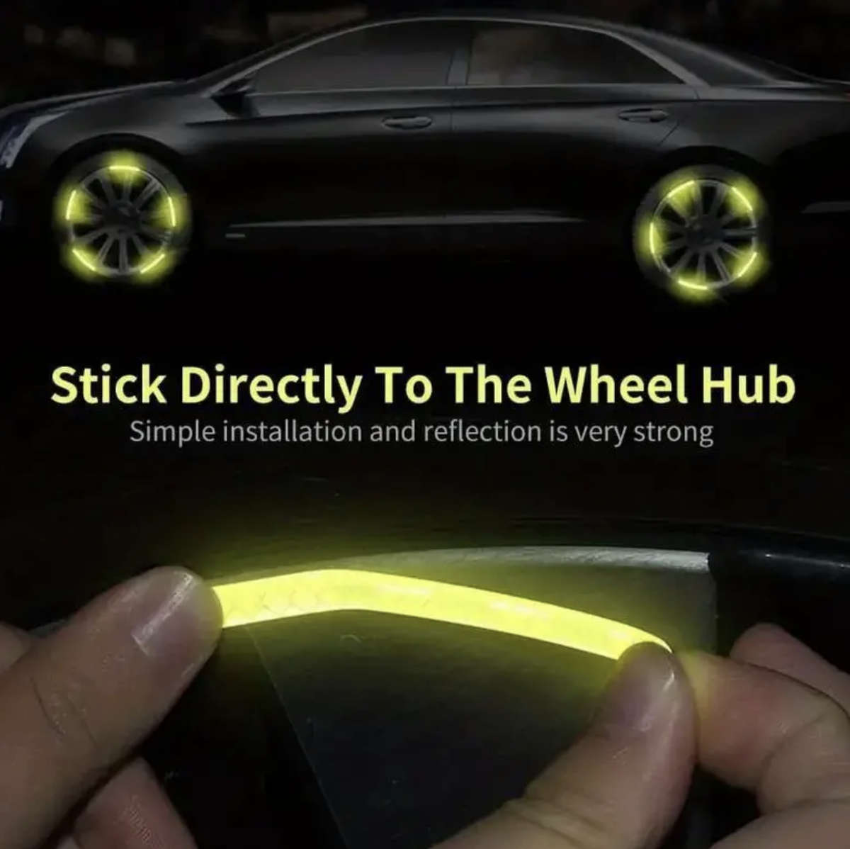 20pcs Reflective Wheel Stickers (White)