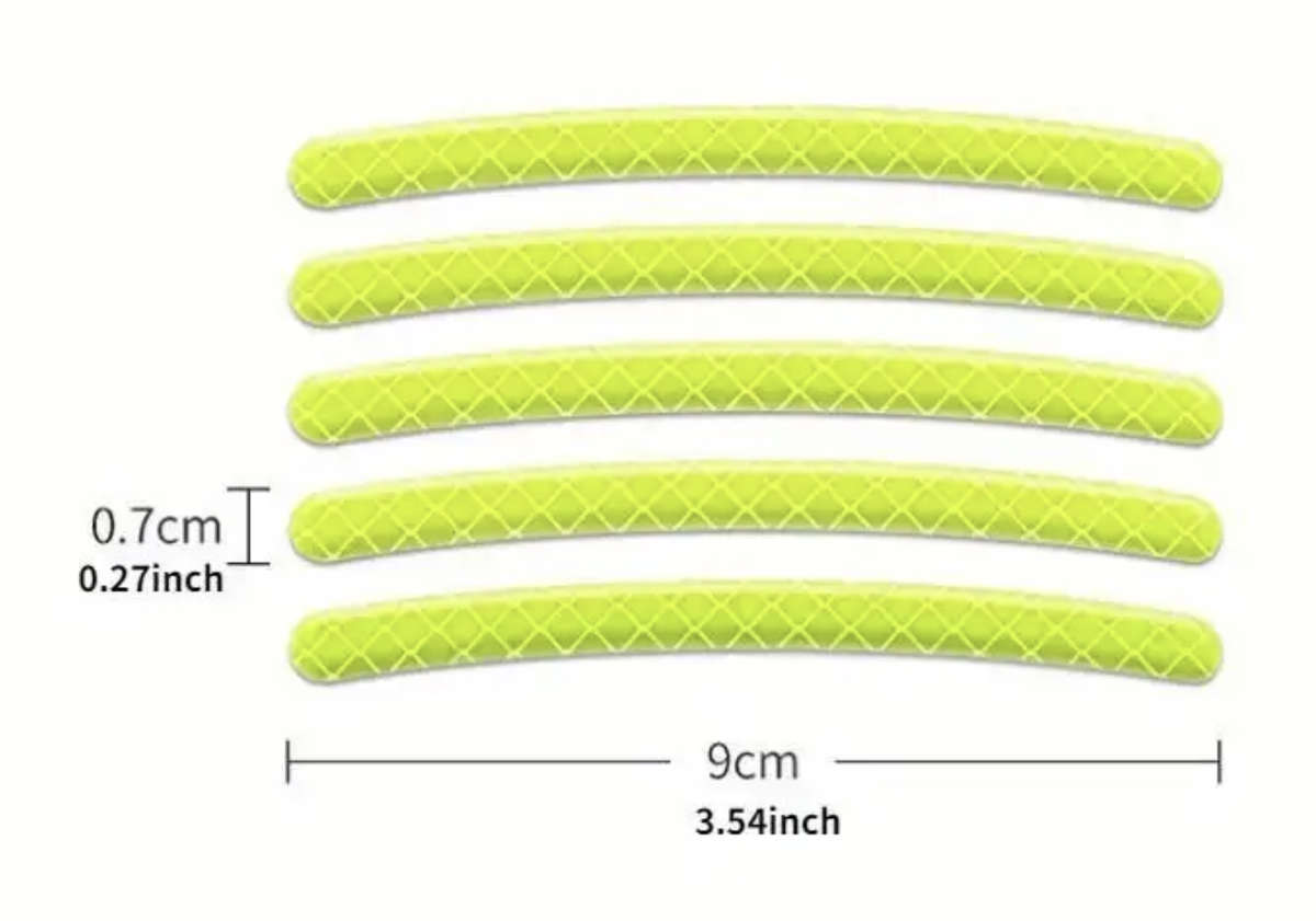 20pcs Reflective Wheel Stickers (White)