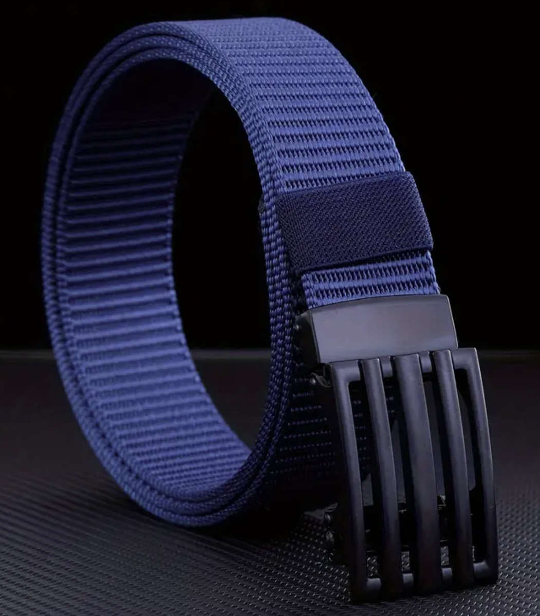 ***GOLF*** Automatic Buckle Canvas Belt - Black