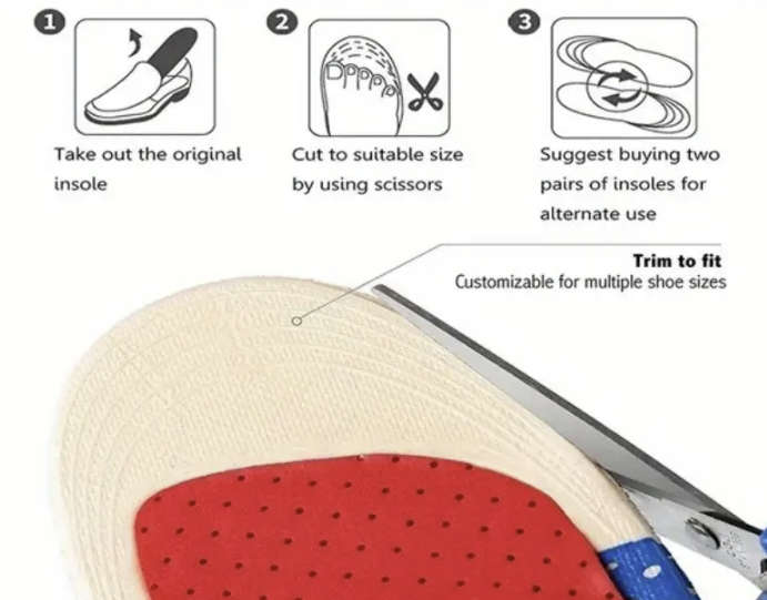 High Density 4D Sponge Gel Insoles (Size 40 - 45)