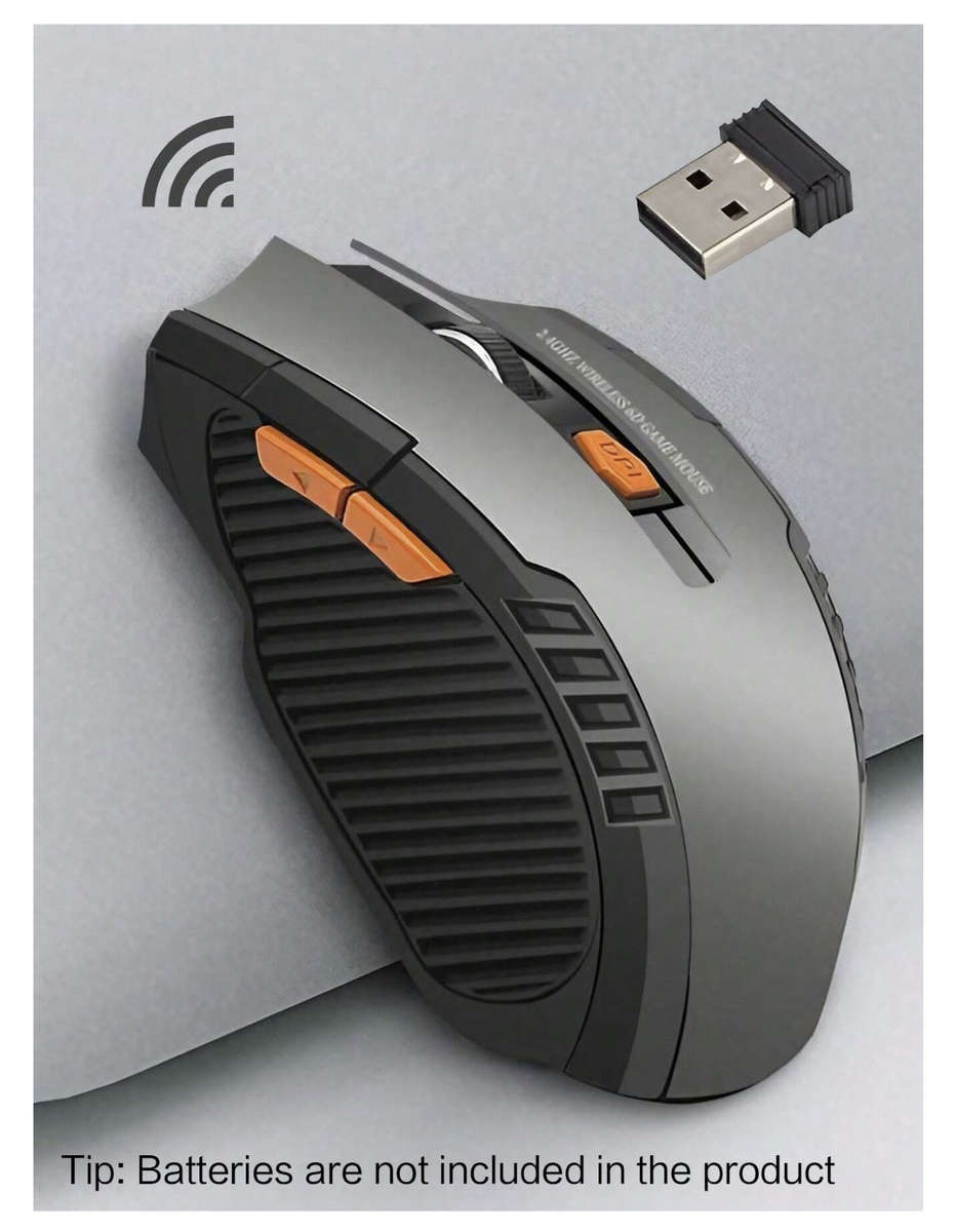 2.4GHz Wireless Optical Gaming Mouse for PC or Laptop (Silver)