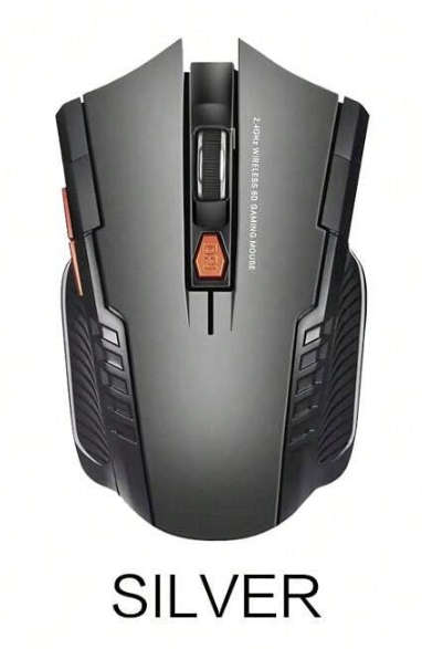 2.4GHz Wireless Optical Gaming Mouse for PC or Laptop (Silver)