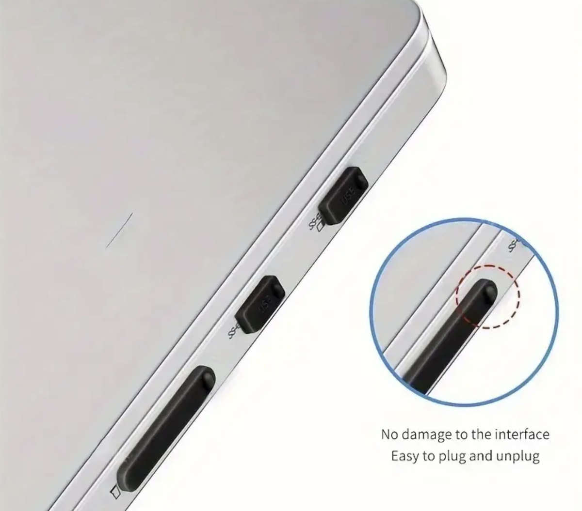 16pcs Universal Anti-Dust Plugs for Laptops / Notebooks (BLACK)