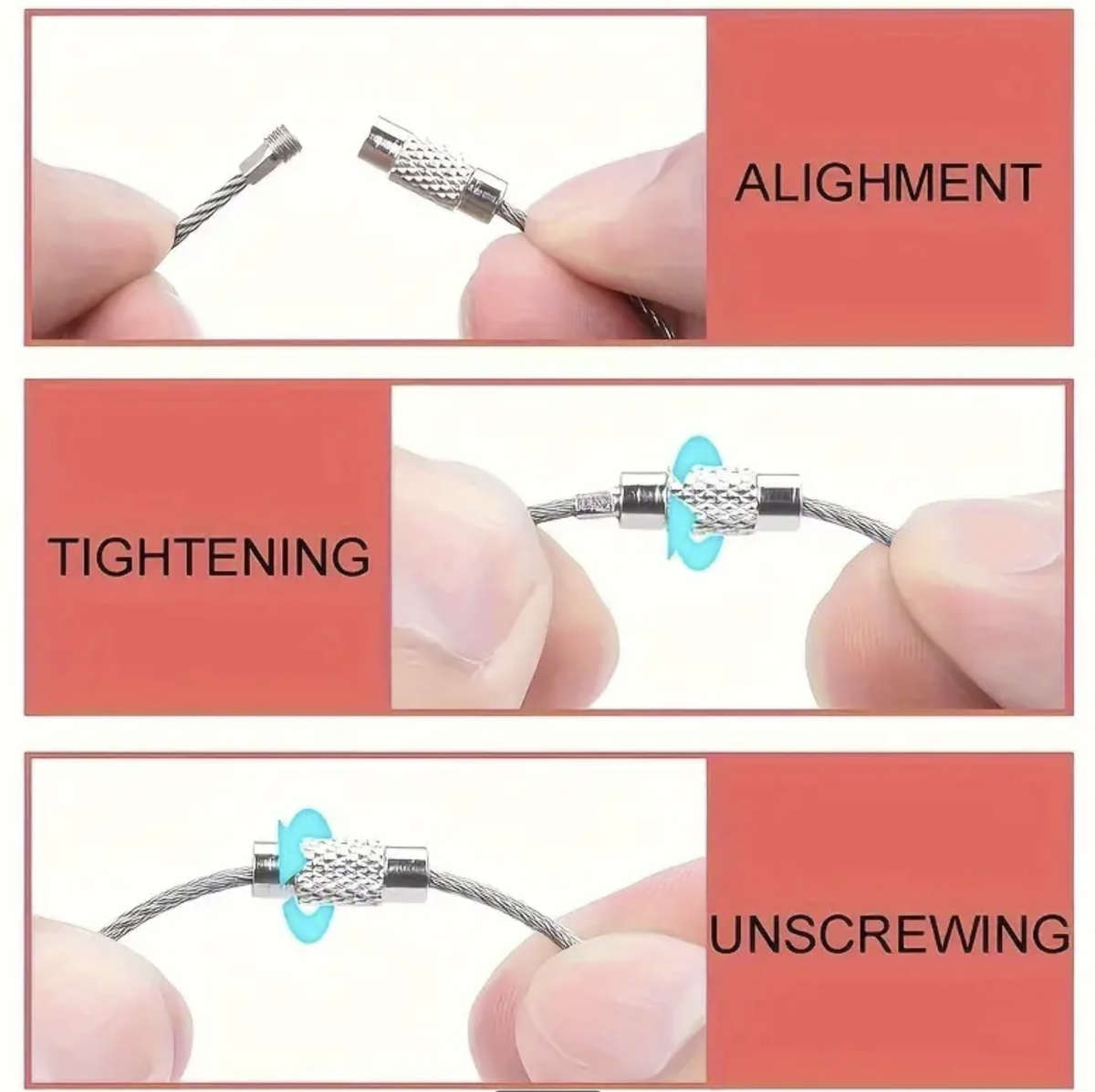 15pcs / 1 pack Full Color Multi-purpose Stainless Steel Cable Wire