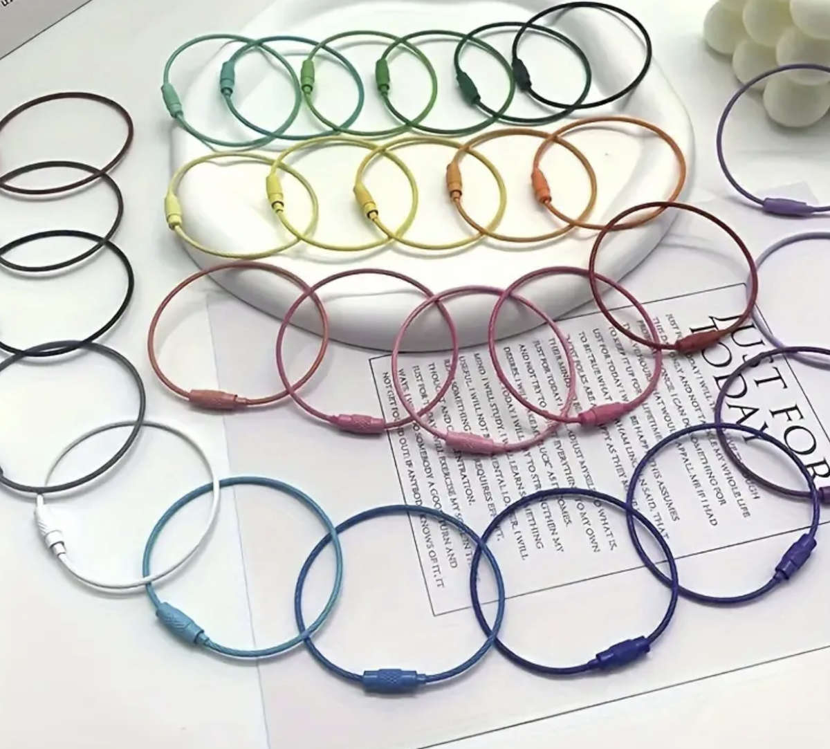 15pcs / 1 pack Full Color Multi-purpose Stainless Steel Cable Wire