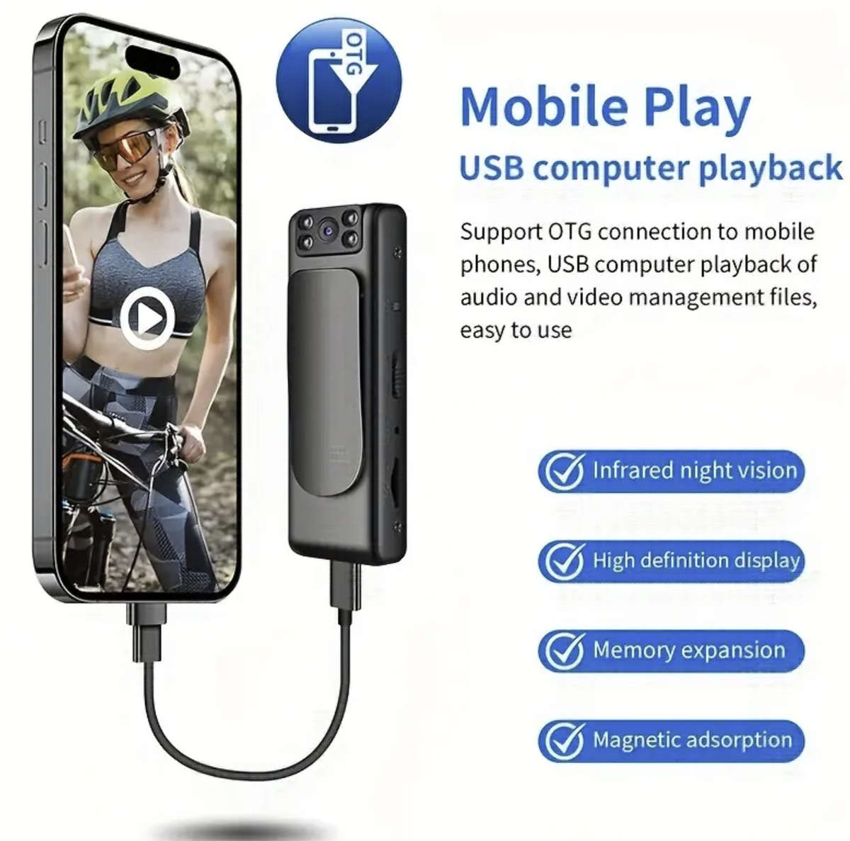 Portable Wearable Action Camera