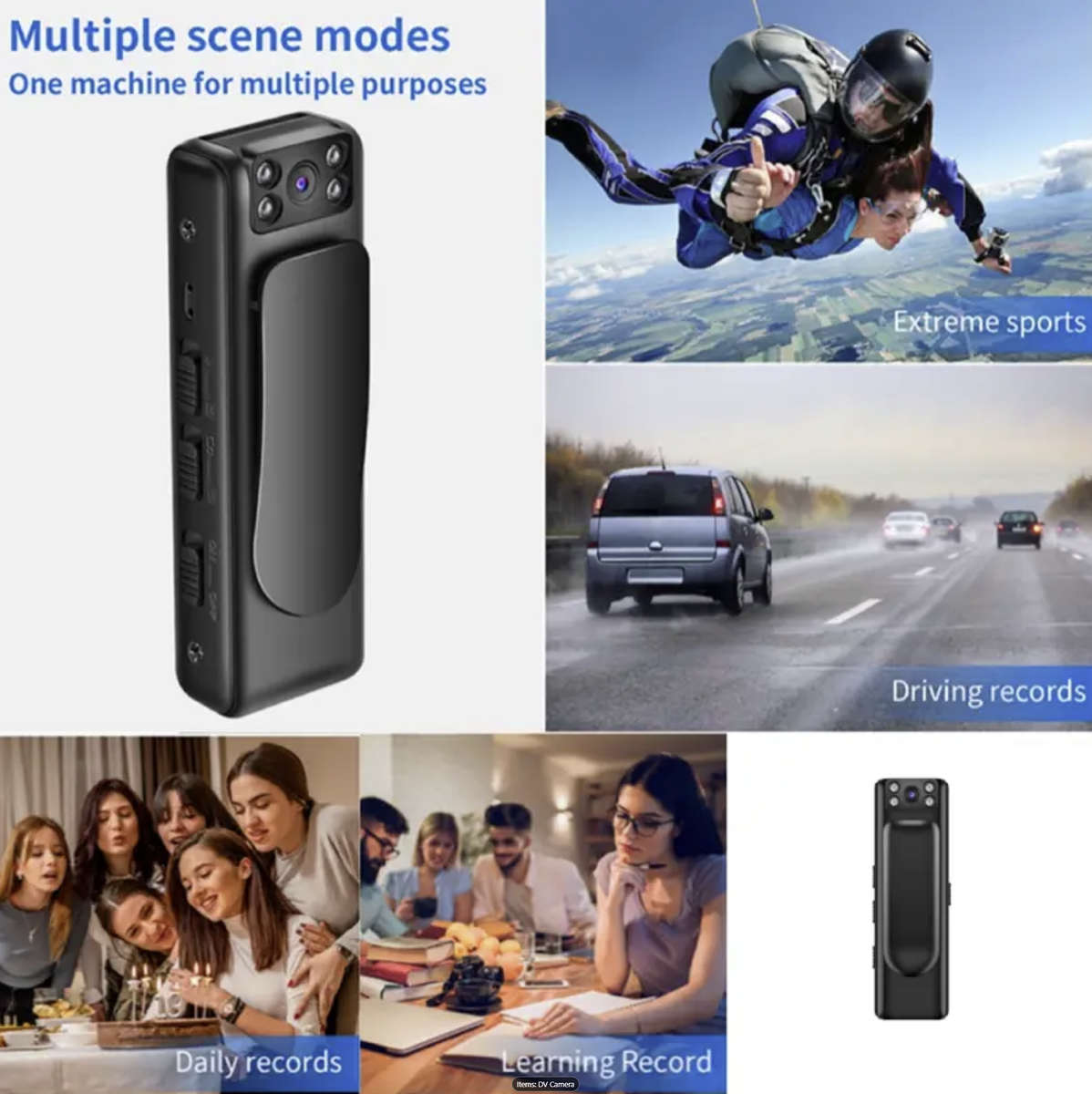 Portable Wearable Action Camera