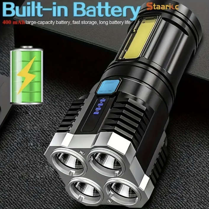4 Mode 4-LED Rechargable Flashlight