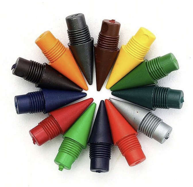 46pcs Colored Eternal Non-Sharpening Pencils With Erasable Lead